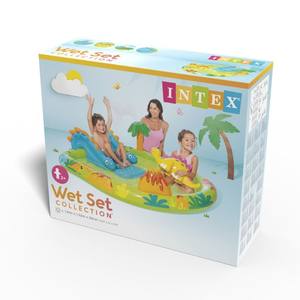 <span class=keywords><strong>Piscine</strong></span> gonflable <span class=keywords><strong>Intex</strong></span> 57166 Volcano Island Dinosaur Park en PVC écologique <span class=keywords><strong>avec</strong></span> <span class=keywords><strong>toboggan</strong></span> et jets d'eau, épaisseur 1,5 mm, pour enfants, utilisation estivale - Product Image 3