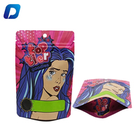 Pochette debout imprimée de logo en feuille d'or et d'argent personnalisée Emballage de cosmétiques de bonbon Sacs en mylar zip-lock étanches à l'humidité de Doypack
