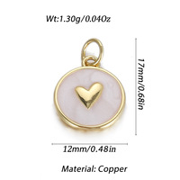 Meilleures ventes en gros : Breloques en laiton plaqué or avec zircon, motifs animaux et plantes, pour bijoux en cuivre, cadeau pour accessoires de sacs et épingles DIY