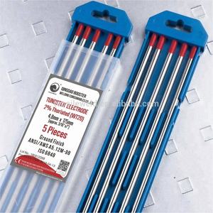 Électrode de tungstène WT20 d'approvisionnement d'usine pour tige de soudage Tig 1.6mm 2.4mm 3.2mm tige de tungstène de couleur rouge - Product Image 1