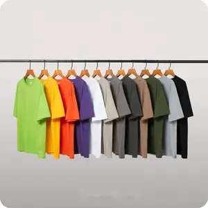 Custom Afdrukken Vlakte Tshirt Oversized Grafische T Shirts Vintage 100% Katoen Plus Size Mannen T-shirt