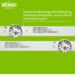 Tira de LED para iluminación trasera de TV, 5 + 4LED, 3V, 5 par/set para <span class=keywords><strong>Philips</strong></span> 55PUF7065/T3 55PUF7294/T3 - Product Image 3