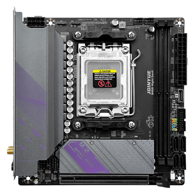JGINYUE AM5 Mini ITX B650i Night Devil B650 Motherboard Supports Ryzen 7000-9000 Series Desktop PC CPU DDR5 RAM WiFi Onboard
