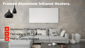 Chauffage infrarouge populaire à cristaux de carbone 720W à haute efficacité énergétique avec protection contre la surchauffe, design encadré en aluminium et contrôle intelligent - Product Image 4