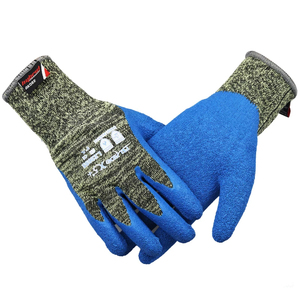 Gants de sécurité résistants aux coupures, antidérapants, en latex + armure hybride, marque Armorgard INXS, <span class=keywords><strong>pour</strong></span> hommes, bleus et noirs, mitaines tricotées à poignet, gants de protection <span class=keywords><strong>pour</strong></span> les mains - Product Image 2