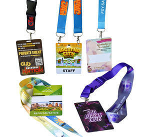 Personnel d'événement d'affaires de haute qualité Backstage passe l'insigne nominatif en PVC avec carte de lanière en nylon tissé avec logo personnalisé - Product Image 1