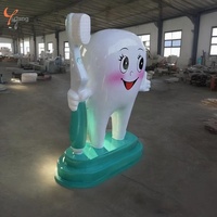 Sculpture en résine de haute qualité personnalisée en usine Sculpture géante en fibre de verre pour décoration de clinique dentaire