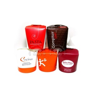 Hộp đựng mì giấy kraft dùng một lần HAPPYPACK, hộp đựng thức ăn, in logo màu tùy chỉnh, mẫu miễn phí, 16/26/32oz - Product Image 1