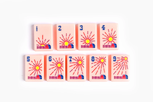 Ensemble de Mahjong Américain de Luxe Rose Poudré Thème Ranch, 160 Tuiles en Acrylique Pliable pour 4 Joueurs, Écologique et Résistant à l'Eau, pour <span class=keywords><strong>Poker</strong></span> et <span class=keywords><strong>Casino</strong></span> - Product Image 3