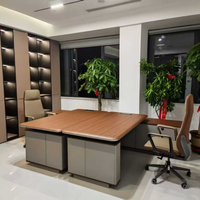 Table de bureau de luxe en gros, moderne, modulaire, convertible, en bois, pour dirigeant, mobilier de bureau design