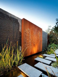 Customized Corten Steel Art Deco Design Garden Privacy <b>Screen</b> Corrosion Resistance Metal <b>Panel</b> Room Divider China Origin - Product Image 5