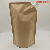 Pochettes souples écologiques recyclables en papier kraft avec bec verseur pour emballage alimentaire liquide (thé, bière, jus, lait) – Recharges format personnalisé