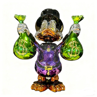 Sculpture Moderne de Canard en Résine Électroplaquée, Figurine Animale Haut de Gamme, Décoration de Bureau et Maison de Luxe, Feng Shui Religieux
