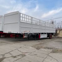Semi-remorque à 3 essieux avec parois latérales |   Remorque à plateau pour le transport agricole et le transport de bétail