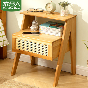 New style, simple and minimalist <b>small</b> bedside <b>table</b> for home use, bedroom bedside storage cabinet, multi-functional side - Product Image 1