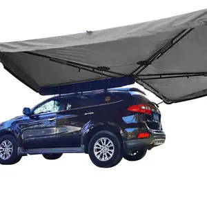DrunkenXp 600D Oxford Fabric Heavy Duty 2.0m Or 2.5m Diameter Car Side Awning Free Standing Pole 270 Degree Awning