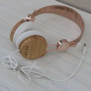 Good Quality Headset With Wood Shell Wide Range Strong Powerful Over-ear Headphones