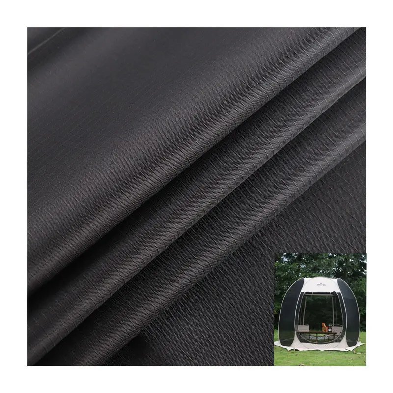 100% polyester checked silver coated water resistant high quality oxford fabric for outdoor products