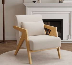 Poltrona Singola Richard in Stile Antico Cinese, Design Medievale per Soggiorno, <span class=keywords><strong>Camera</strong></span> <span class=keywords><strong>da</strong></span> Letto, Hotel, Balcone, Poltrona in Legno Massello per Casa - Product Image 2