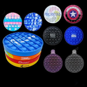 Logo personalizzato stampato in Silicone Pop giocattolo Push <span class=keywords><strong>It</strong></span> <span class=keywords><strong>Bubble</strong></span> giocattoli promozionali in Silicone Fidget giocattolo Pop sensoriale - Product Image 1