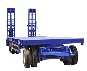 Semirremolque de plataforma baja de 100 toneladas con cuello de cisne, semirremolque de plataforma baja desmontable de 25, 50 y 80 toneladas en venta - Product Image 3