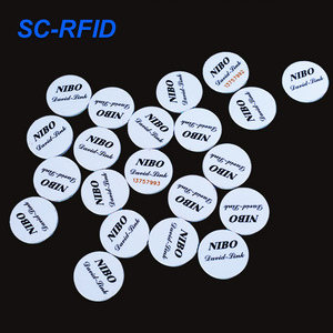 SC-RFID fabbrica di grandi prestazioni NFC 13.56MHz HF tondo Tag 25mm PVC RFID NFC213 in plastica gettone per identità - Product Image 4