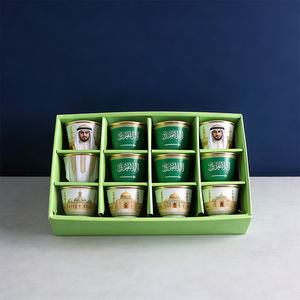 Mug à café en céramique personnalisé de style arabe moyen-oriental rétro rouge foncé Espresso Petit mug à café en porcelaine Tasse Cawa <span class=keywords><strong>Kawa</strong></span> Tasse Qahwa - Product Image 5