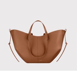 Bolso Tote Minimalista Elegante de Lona Negra Resistente al Agua, Bolso de Mano para Mujer, Parte Superior Abierta, Forma de Ala Estructurada, Uso Diario - Product Image 2