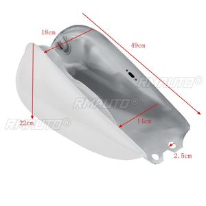 9L/2.4Gal motocicleta tanque de combustível Cafe Racer tanque de óleo de gás de aço inoxidável para <span class=keywords><strong>Suzuki</strong></span> GN125 GN250 - Product Image 6