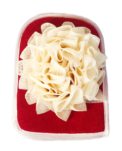 Guante de baño de Papá Noel de malla de rayón EXFOLIANTE SUAVE de lujo para el cuidado diario de la piel - Product Image 2