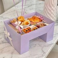 Boîte à charcuterie écologique en carton ondulé, de qualité alimentaire, pour traiteur, pique-nique, sushi, à emporter