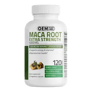 Maca-Wortelcapsules Bouwen Spierpoederpillen Energiesupplement Extract Voor Butt-Heupen Vergroting Private Label