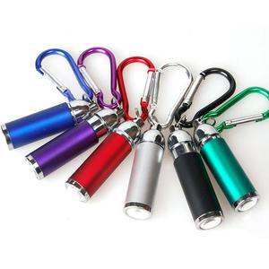 Portable Outdoor Camping Aluminum Alloy Emergency Torch Lighting LED Mini Flashlight Keychain With Carabiner