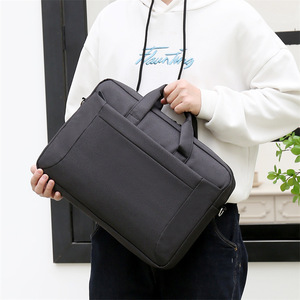 Sac à bandoulière pour ordinateur portable en polyester ultra fin et imperméable, extensible, avec poignée, pochette, mallette professionnelle, sacoche fine pour ordinateur portable 15,6 pouces - Product Image 6