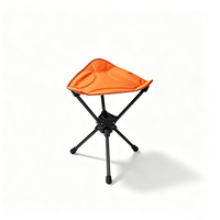 Tabouret pliant - Portable, pour le camping en plein air, le cyclisme, facile à transporter, rotatif, léger, cadre en acier à haute teneur en carbone, chaise triangulaire