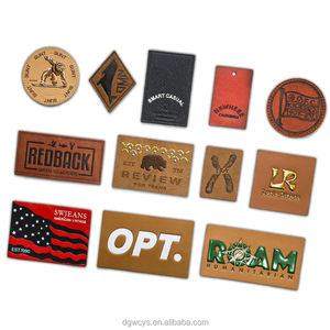 Индивидуальные кожаные нашивки на клеевой основе, экологичные, 3D-тисненые этикетки для одежды, мягкие, из натуральной кожи, для пошива джинсов, головных уборов и аксессуаров - Product Image 1
