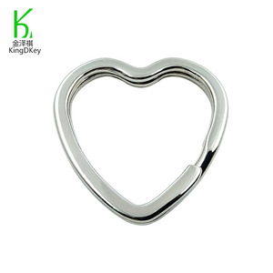 Suministro de alta calidad diferentes formas llavero corazón rectángulo estrella forma anillo dividido llavero - Product Image 3