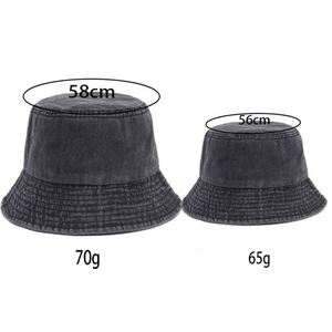 Sombrero de Pescador Estilo Padre-Hijo, Sombrero de Cubo de Algodón Lavado Europeo Americano para Verano, Playa y Viajes al Aire Libre - Product Image 3