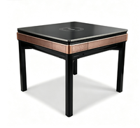 Table de mahjong automatique avec couvercle en verre, table à manger 2 en 1 pour salle de jeux à domicile, vente en gros