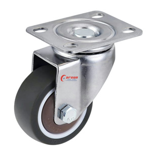 50*18mm Gleit welle drehbar TPR TPE Brems rollen Universal 2 Zoll leichte Rollen Kugelschreiber Stahl möbel Rollen