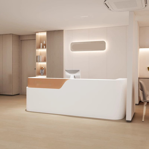 Mostrador de Información de Diseño Personalizado, Mostrador de Recepción Blanco de Forma Estándar <span class=keywords><strong>para</strong></span> Salón - Product Image 1
