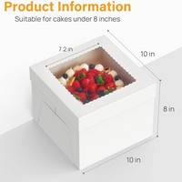 Las cajas de pastelería de pastel de panadería con ventana de papel plegable fácil más populares