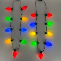Collier lumineux LED à piles, idéal pour les fêtes, avec ampoules de Noël – Accessoire de fête très prisé