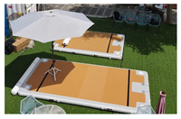 Plateforme flottante gonflable de qualité commerciale en PVC de 0,9 mm d'épaisseur, 3 m, pour bain de soleil, île flottante