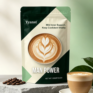 OEM ODM <b>Man</b> Power Instant Coffee Mild Inner Support Keep Confident Vitality Natural Herbal Male Wellness 100g Stand <b>Pouch</b> - Product Image 5