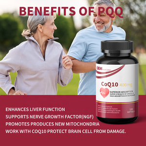 อาหารเสริมสมุนไพรเพื่อสุขภาพ OEM แบรนด์ส่วนตัว โคคิวเท็น 400 มก. อาหารเสริมบำรุงหัวใจ โคเอนไซม์ คิวเท็น แบบซอฟเจลแคปซูล - Product Image 4