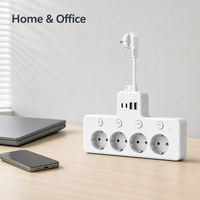 Multiprise USB standard européenne en gros d'usine avec 2 ports A et 2 ports C, 4 prises 220-250V, sécurité et durabilité, à brancher