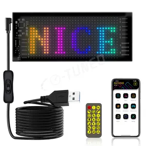 Smart Phone App Control Car Window LED Digital Display Sticker Programmable Waterproof Flexible EL Glow Panel For Car Vehicle