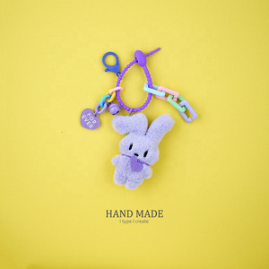 Nuevo Llavero de Peluche de Conejo Súper Suave y Adorable Estilo Coreano para Colgar en Bolsos y Coches, Accesorios de Peluche - Product Image 3