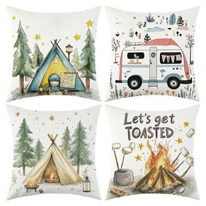 Nueva funda de cojín estilo viaje transfronterizo para sala de estar, sofá, asiento de coche, decoración de fiestas, respaldo y almohada - Product Image 1